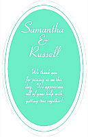 Classical Text Oval Wedding Labels