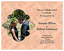 Damask Large Invite Wedding Puzzle