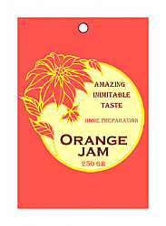 Hawaiian Small Rectangle Canning Favor Tag