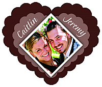 Portrait Heart Wedding Labels