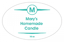 Basic Candle Label Oval