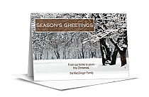 Christmas Seasonal Snow Covered Trees Cards  7.875" x 5.50" w-envelope