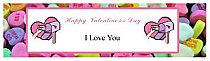 Simple Border Valentine Water bottle Labels 7x1.875