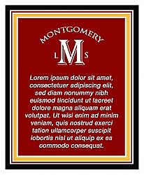 Character Rectangle Wine Label 3.25x4