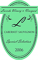 Striped Vertical Oval Wine Label