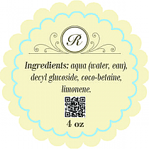 Tranquil Scalloped Circle Bath Body Label