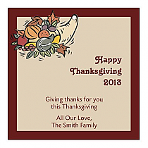 Thick Border Thanksgiving Square Hang Tag 2X2