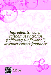 Bubbles Text Rectangle Bath Body Label