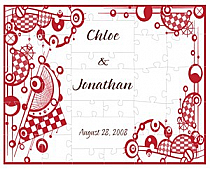 Modern Large Favor Wedding Puzzle