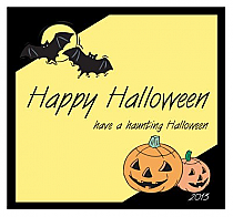 Corner Clipart Halloween Big Square Labels 3.5x3.25