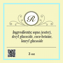 Tranquil Text Square Bath Body Label