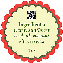 Energize Scalloped Circle Bath Body Label