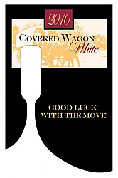 Covered Wagon Rectangle Wine Label 2.25x3.5