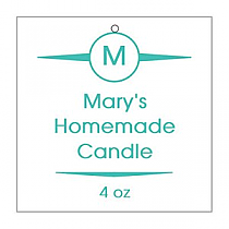 Basic Small Square Candle Hang Tag