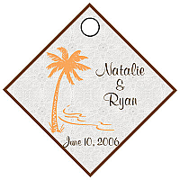 Tropicgetaway Diamond Wedding Favor Tag