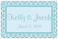 Monarch Horizontal Big Rectangle Wedding Labels