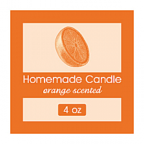 Orange Zest Small Square Candle Labels