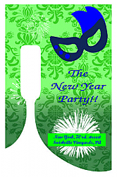 New Year Party Rectangle Labels 2.25x3.5