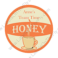 Tea Time Circle Food & Craft Label