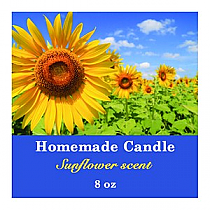 Photo with Text Square Candle Labels