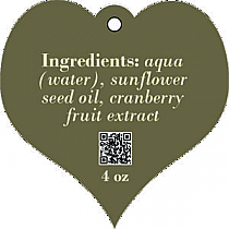 Calm Text Heart Wedding Bath Body Favor Tag