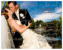 Photo with Text Small Favor Wedding Puzzle 7x5