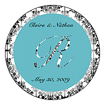 Silhouette Wedding Circle Coasters 3.5x3.5