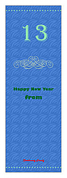 New Year Family Vertical Till Rectangle Labels 1.25x3.75