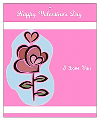 Top and Bottom Valentine Big Rectangle Favor Tag 3.25x4