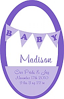 Banner Baby Vertical Oval Baby Labels