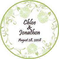 Circle Modern Lime Wedding Coaster