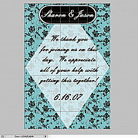 Floral Text Rectangle Wedding Labels