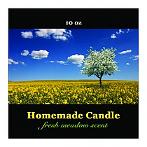 Fresh Meadow Square Candle Labels