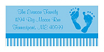 Design Address Baby Footprints Labels 2x0.875