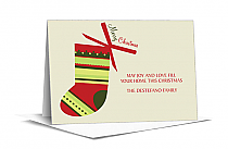 This is the Season Christmas Stocking Holiday Card w-Envelope 7.875" x 5.50" business style