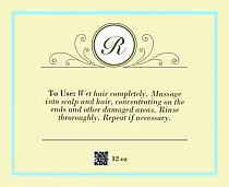 Tranquil Big Text Square Bath Body Labels