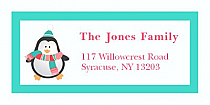 Penguin Christmas Address Labels 2" x .875" 