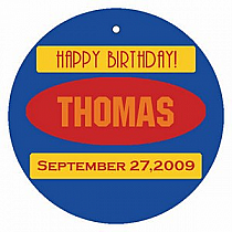 Sport Circle Birthday Favor Tag