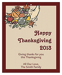 Thick Border Thanksgiving Rectangle Hang Tag 3.25X4