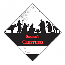 Diamond Scene Nativity To From Christmas Hang Tag