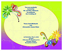 Rainbow Large Invite Wedding Puzzle