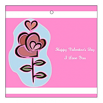 Top and Bottom Valentine Square Favor Tag 2x2