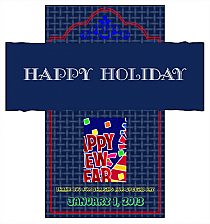 Happy Holidays New Year Rectangle Labels 3.5x3.75