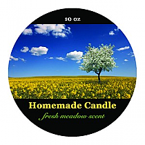 Fresh Meadow Circle Candle Labels