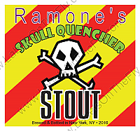 Skull Square Yellow Beer Labels