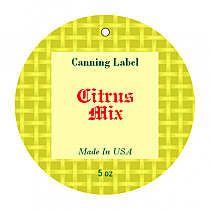 Citrus Mix Small Circle Canning Hang Tag 1.5x1.5