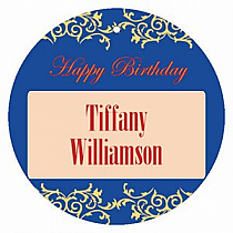 Border Circle Birthday Favor Tag