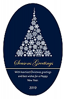 Christmas Tree Vertical Oval Label