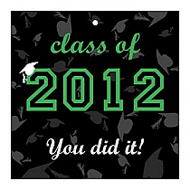 Hats Off Square Graduation Favor Tag