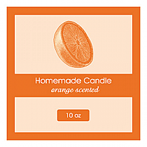 Orange Zest Big Square Candle Labels